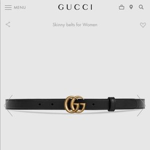 GUCCI Leather belt with Double G buckle